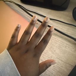 Got a gel mani yesterday and one of the nails with gel completely fell off.