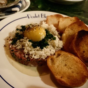 Poulet Bleu - Beef tartar (white wasabi on top) - French Near Me - Pittsburgh, Pennsylvania
