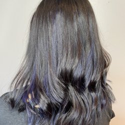 Salon413 - Pop of blue in dark brown