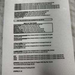RnC BBQ - Menu