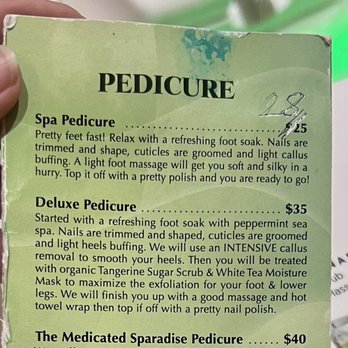 Sparadise Nails - Menu of services Not provided - Nail Salons Near Me - Ballwin, Missouri