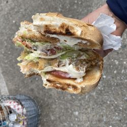 The Oyster Lover Mobile Raw Bar - $22 sandwich that comes with 4 oysters. More bread and Mayo than oysters.