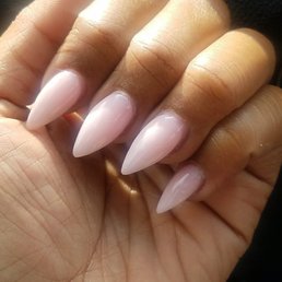 Stiletto but not too pointy just like i love them
