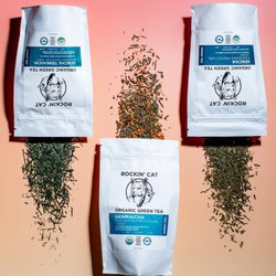 Rockin' Cat Organic Japanese Green Teas.