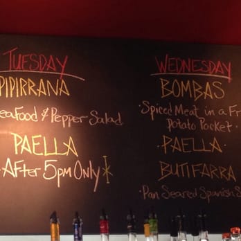 La Feria - Daily specials on the chalkboard! Come Tuesday and Wednesday for paella. - Tapas Bars Near Me - Detroit, Michigan
