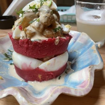 Asu Mare Barra Cevichera Palermo - Causa con langostinos Asu Mare Barra Cevichera Palermo - Causa con langostinos