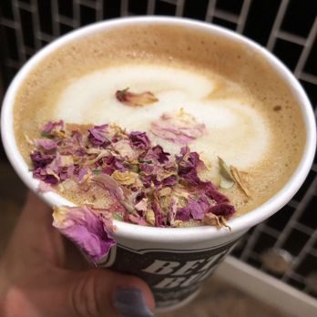 Better Buzz Coffee Hillcrest - Rose water latte w/ oat milk (extra charge) - Coffee & Tea Near Me - San Diego, California Better Buzz Coffee Hillcrest - Rose water latte w/ oat milk (extra charge) - Coffee & Tea Near Me - San Diego, California