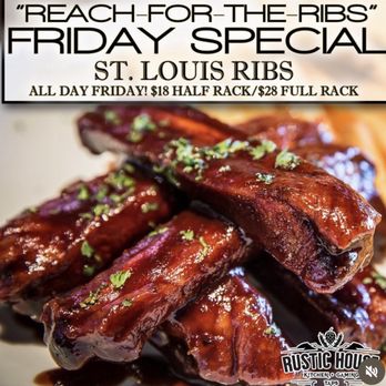 Rustic House Summerlin South - Friday night rib special $28 full rack - Salad Near Me - Las Vegas, Nevada