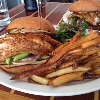 Blackfin Bistro - Blackened snapper sandwich with fresh cut fries - Seafood Near Me - Key West, Florida