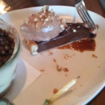 North Italia - Hubby's dark chocolate tart.  Again, very rich and chocolaty - Italian Near Me - Tucson, Arizona