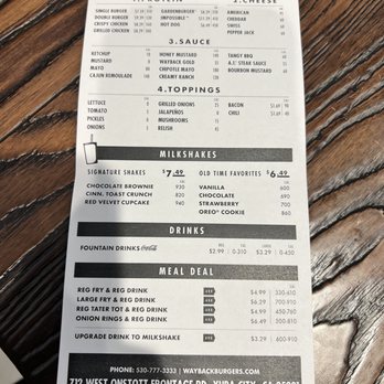 Wayback Burgers - Menu flyer - Burgers Near Me - Yuba City, California Wayback Burgers - Menu flyer - Burgers Near Me - Yuba City, California