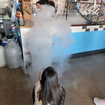 The Inventing Room Dessert Shop - Making of nitrogen ice cream - Ice Cream & Frozen Yogurt Near Me - Denver, Colorado