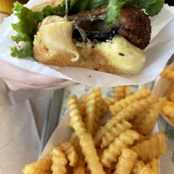 Shake Shack Garden State Plaza - Yummy Shroom burger with gigantic portobello filled with cheese. - Burgers Near Me - Paramus, New Jersey