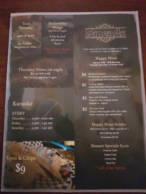 Menu photo 8 Smeads Pub Washougal, WA