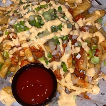 Mad For Chicken - Kimchi Fries - Korean Near Me - Forest Hills, New York Mad For Chicken - Kimchi Fries - Korean Near Me - Forest Hills, New York
