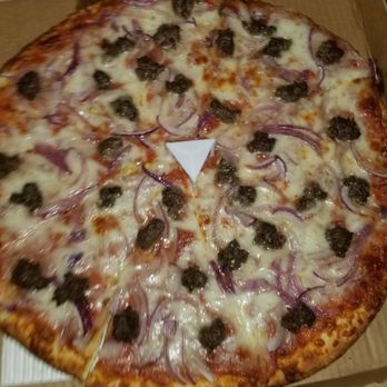 Milano Pizza - Beef and onion pizza. - Pizza Near Me - Tracy, California