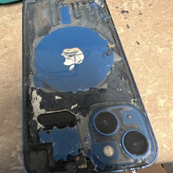 Reboot Hub - Partially completed Back Glass Removal on iPhone 13 - Mobile Phone Repair Near Me - Warner Robins, Georgia