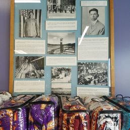 a display of various items