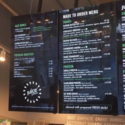 Juice Press - Menu