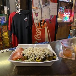 Angilo's Pizza - Small "Donna salad" to go. Make sure you get a T-shirt too