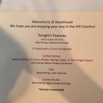 J5 Steakhouse - Steakhouses Near Me - Spicewood, Texas J5 Steakhouse - Steakhouses Near Me - Spicewood, Texas