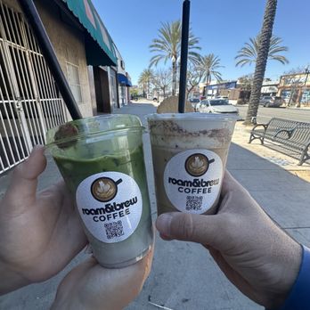 Roam & Brew Coffee - Strawberry match and brown sugar shaken espresso - Coffee & Tea Near Me - Montebello, California