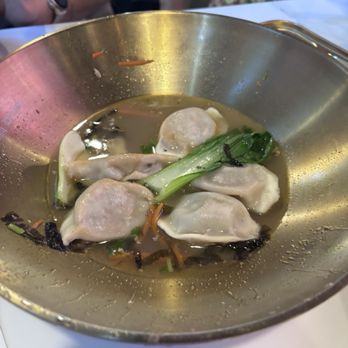 Collagen Dumpling Dynasty - Soup Collagen Broth Wonton - we ate some of it before I took the picture. Very good! - Chinese Near Me - Phoenix, Arizona