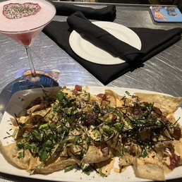 Poke Nachos $16.99 Dragon Fruit Cosmo $11.99