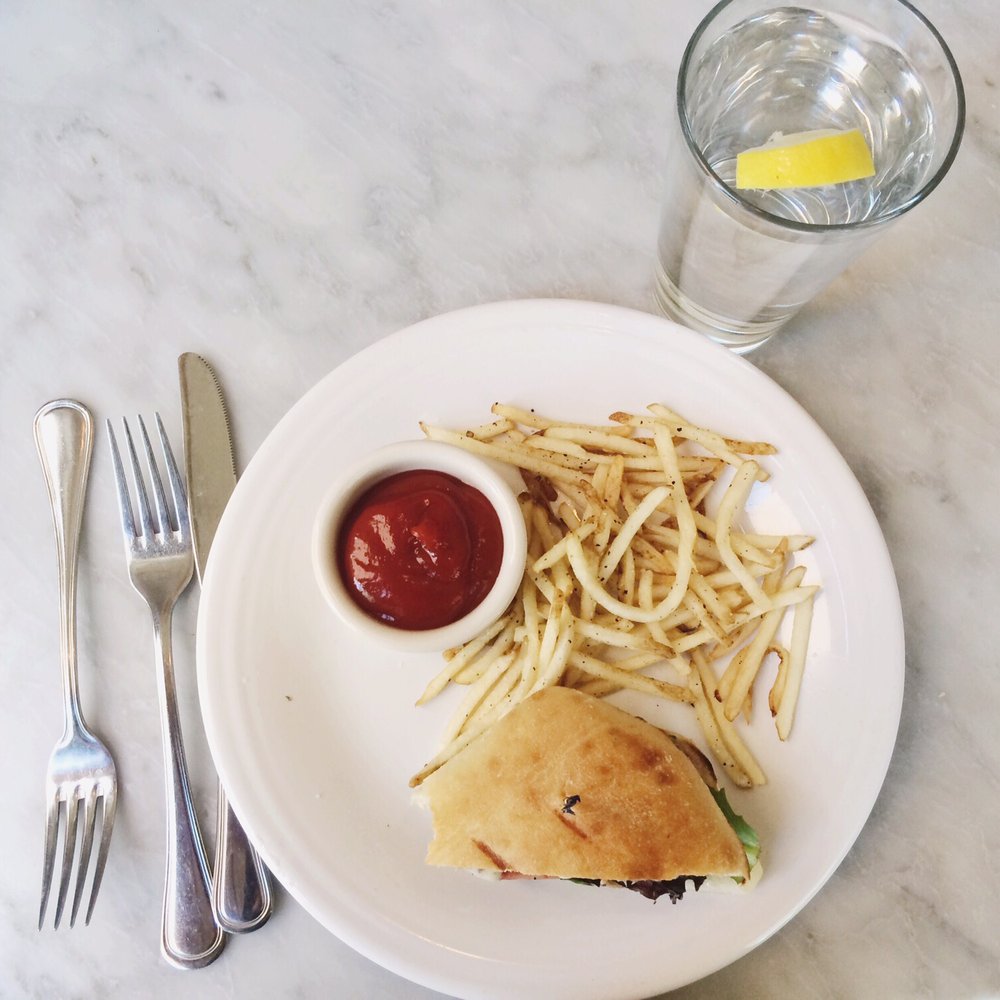Mizuna - Ahi Tuna Sandwich with fries. - New American Near Me - Spokane, Washington Mizuna - Ahi Tuna Sandwich with fries. - New American Near Me - Spokane, Washington