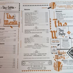 The Cabin - Menu