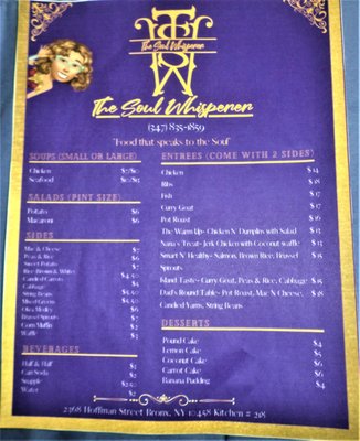 Menu photo 2 The Soul Whisperer Bronx, NY Menu photo 2 The Soul Whisperer Bronx, NY
