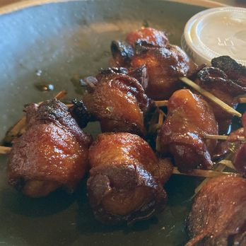 Papa Stache - Smoky bacon wrapped around water chestnuts! Delicious!! - Pubs Near Me - Big Bend, Wisconsin