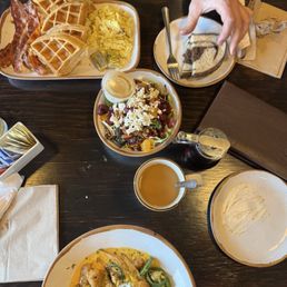 Southwest scram (w/o eggs)  and the big breakfast