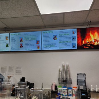 Pina smoothies - Menu and a fire! - Juice Bars & Smoothies Near Me - Poway, California