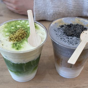 Goodthing Coffee - Urban (left) and black seasame (right) - Coffee & Tea Near Me - Burlingame, California Goodthing Coffee - Urban (left) and black seasame (right) - Coffee & Tea Near Me - Burlingame, California