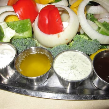 Geja's Cafe - dipping sauces: bleu cheese, lemon butter, dill, teriyaki - Fondue Near Me - Chicago, Illinois