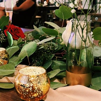 Rustic Inspirations - Beautiful garland and roses on farm house tables - Party Equipment Rentals Near Me Rustic Inspirations - Beautiful garland and roses on farm house tables - Party Equipment Rentals Near Me