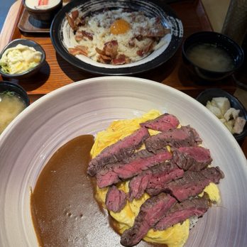 Tendon Kohaku - Carbonara & Skirt Steak Curry rice with OmuRice - Japanese Near Me - Seattle, Washington Tendon Kohaku - Carbonara & Skirt Steak Curry rice with OmuRice - Japanese Near Me - Seattle, Washington