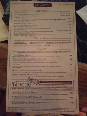 Menu photo 5 McGrath's Pub Harrisburg, PA