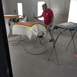 Cartwright's Collision and Customs - Scott painting