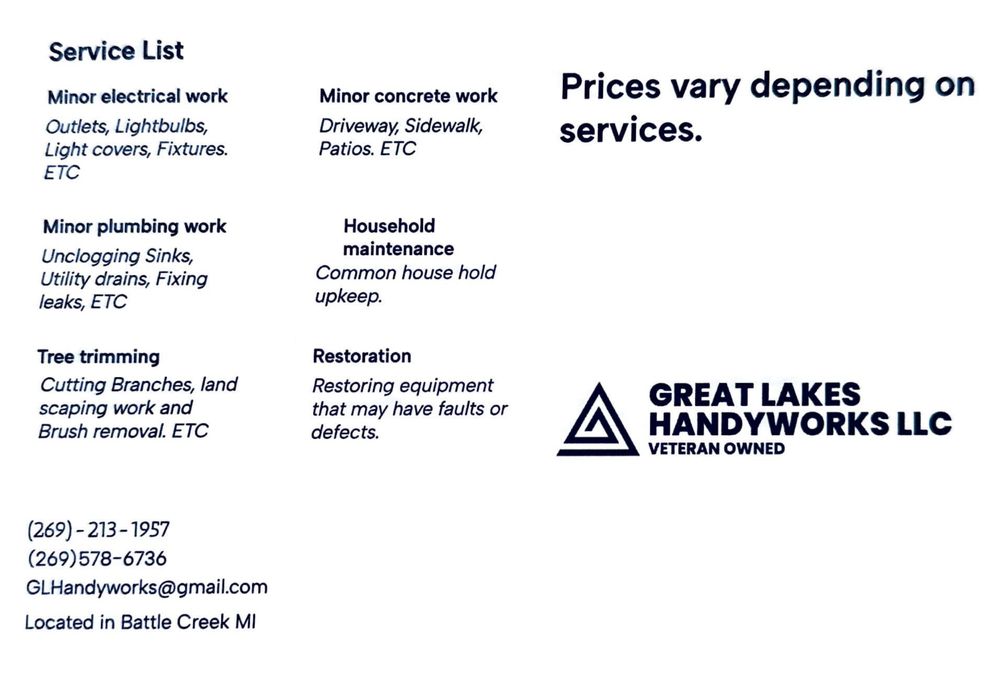 Slide of Great Lakes Handyworks