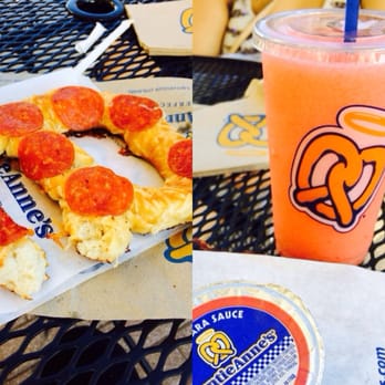 Auntie Anne's - a slice of pizza and a drink - Pretzels Near Me - Chicago, Illinois Auntie Anne's - a slice of pizza and a drink - Pretzels Near Me - Chicago, Illinois