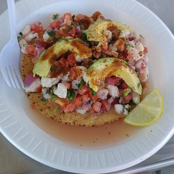 Mariscos Los Sitios - Tostadas ceviche de pescado - Seafood Near Me - Los Angeles, California Mariscos Los Sitios - Tostadas ceviche de pescado - Seafood Near Me - Los Angeles, California