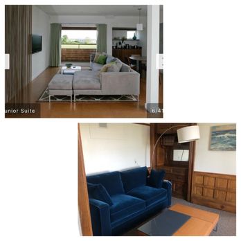 Stone House Inn - Living room that is advertised vs. what we got - Resorts Near Me - Little Compton, Rhode Island