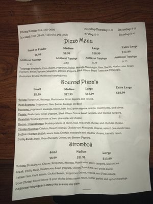 Menu photo 1 The Pit Stop Tidioute, PA Menu photo 1 The Pit Stop Tidioute, PA