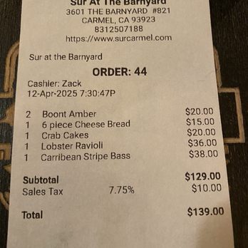 Sur at The Barnyard - New American Near Me - Carmel, California
