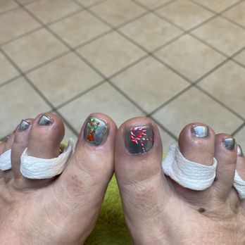 C K Nails - Getting my holiday toes - Nail Salons Near Me - Pineville, North Carolina