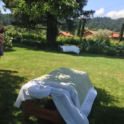 A Simple Touch Spa - Out call massage treatments in backyard of vacation house.