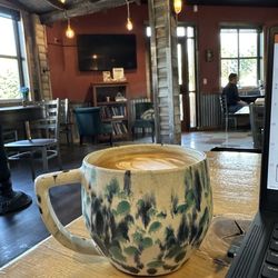 Nazca Coffee - Huckleberry white mocha inside the café