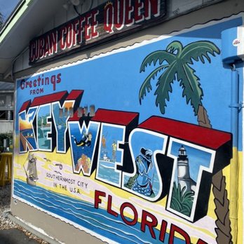 Cuban Coffee Queen Waterfront - Famous sign out front - Coffee & Tea Near Me - Key West, Florida